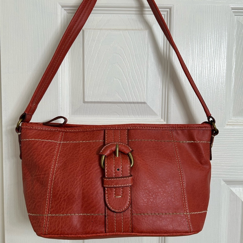 Red Leather Shoulder Bag